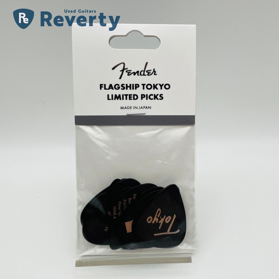Fender Flagship Tokyo Limited Guitar Picks Black x Gold 12 pcs set Made in Japan