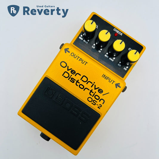 Boss Guitar Effect Pedal OS-2 OverDrive/Distortion Silver Label Made in Taiwan