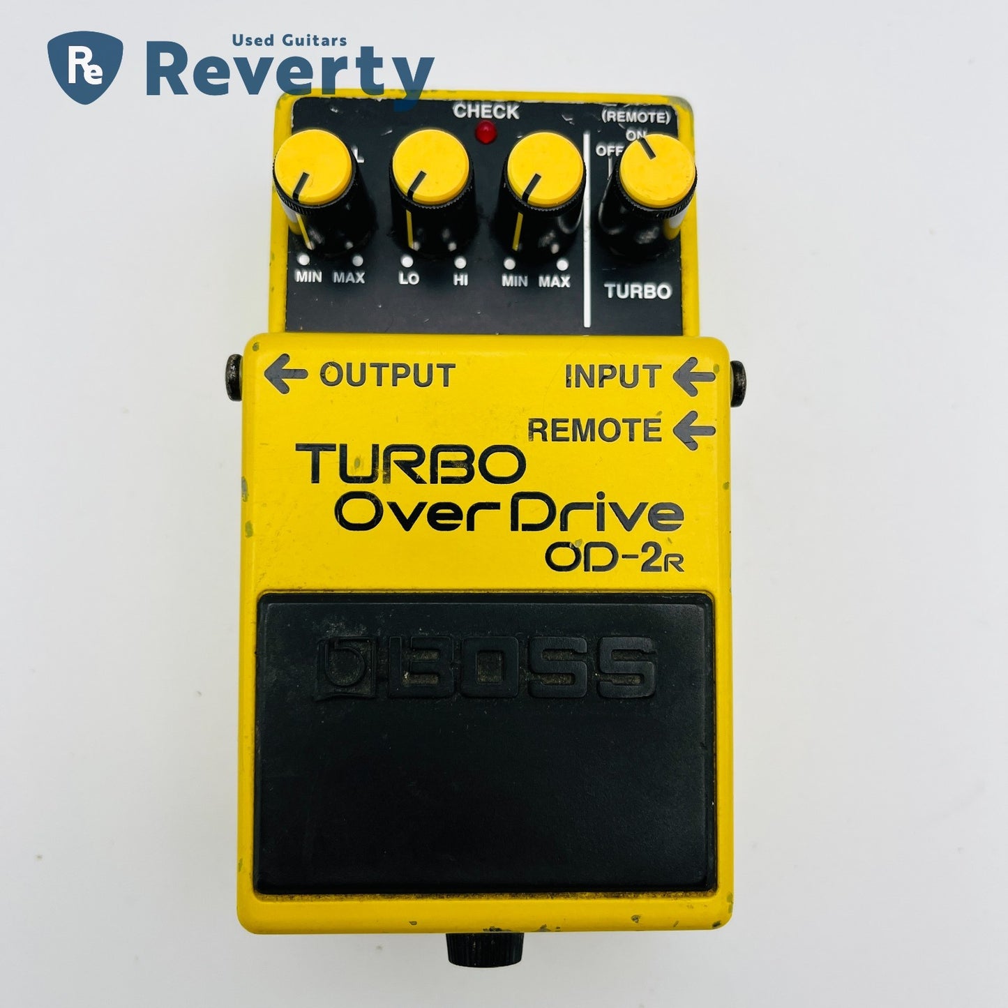 Boss Guitar Effect Pedal OD-2R Turbo OverDrive Silver Label Made in Taiwan Used