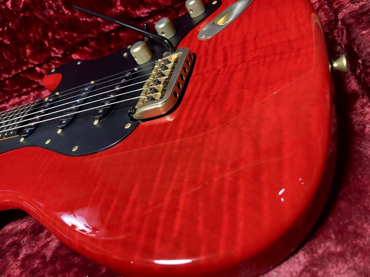 Artex Guitar Works Custom Stratocaster Model Red Hand-Made in Japan Rare Used