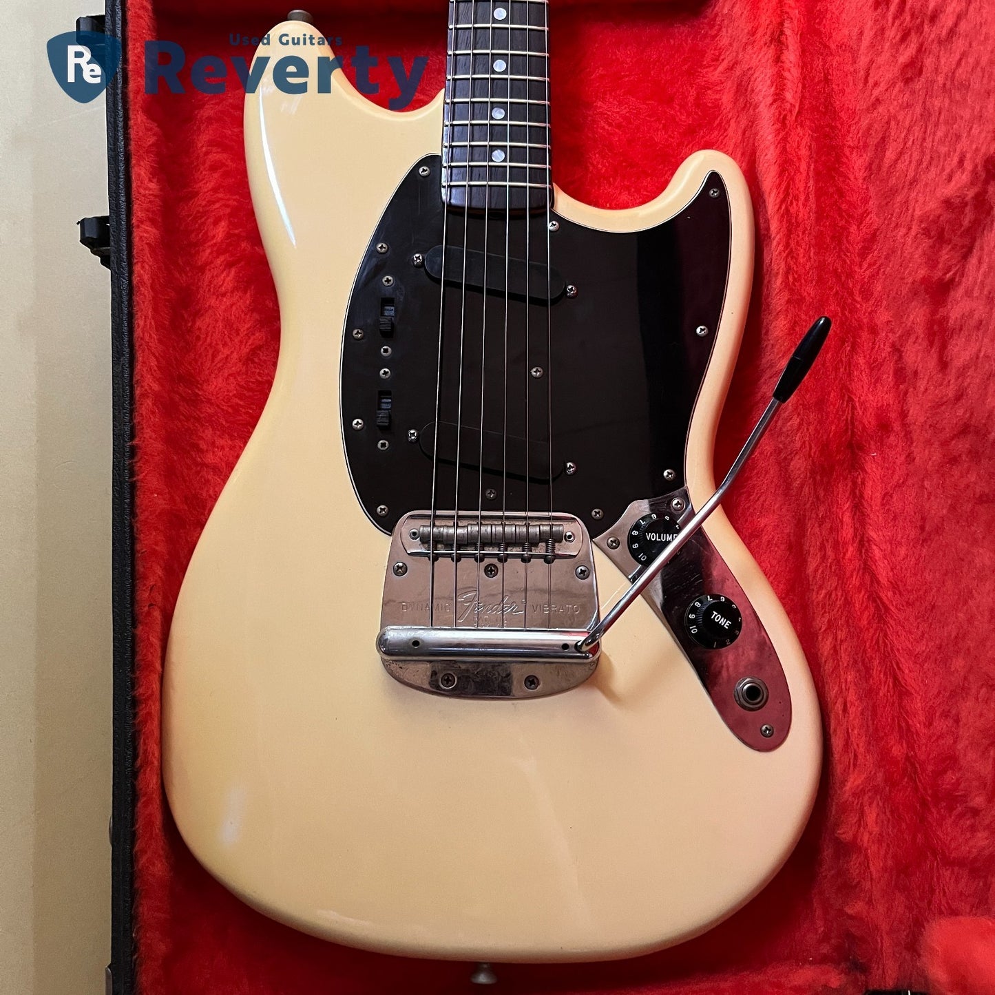 Fender Mustang Rosewood Fretboard 1977 Olympic White w/Original Hard case