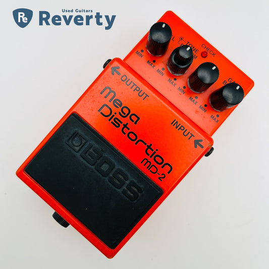 Boss MD-2 Mega Distortion Guitar Effect Pedal Made in Taiwan Silver Label Used