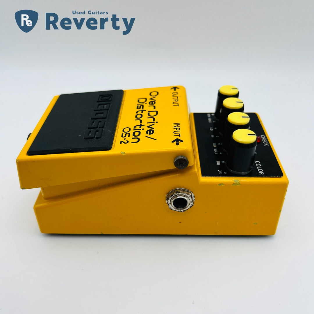 Boss Guitar Effect Pedal OS-2 OverDrive/Distortion Silver Label Made in Taiwan