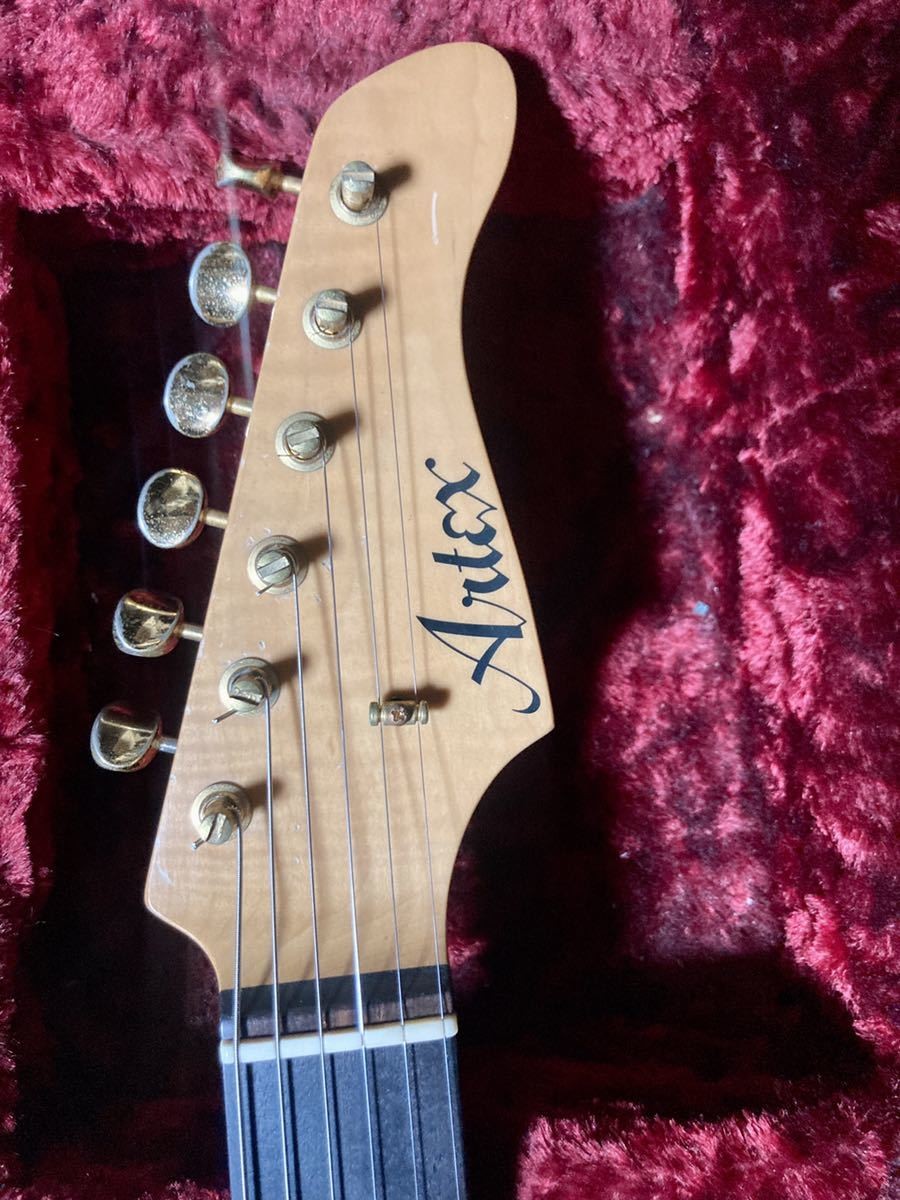 Artex Guitar Works Custom Stratocaster Model Red Hand-Made in Japan Rare Used