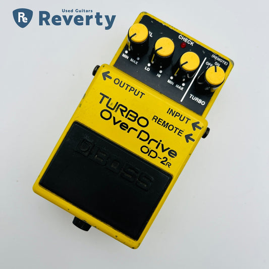 Boss Guitar Effect Pedal OD-2R Turbo OverDrive Silver Label Made in Taiwan Used