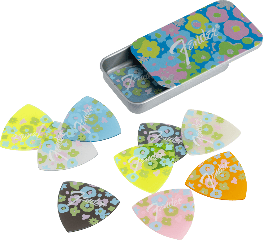 Fender Flagship Store Tokyo Limited Pick Flower Collection TIn 10 Picks Set new