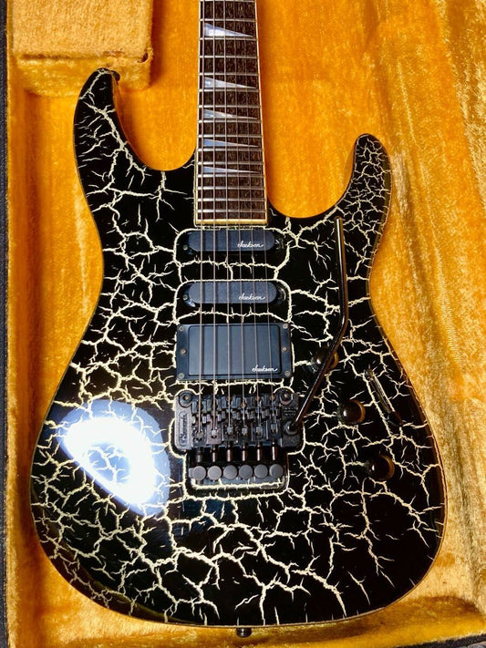 Charvel SL-145 Circa Soloist Gold Crackle Made in Japan Guitar w/ Hard Case