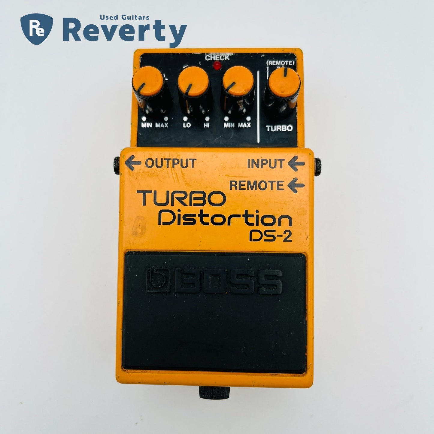 Boss Guitar Effect Pedal DS-2 Turbo Distortion Silver Label Made in Taiwan Used