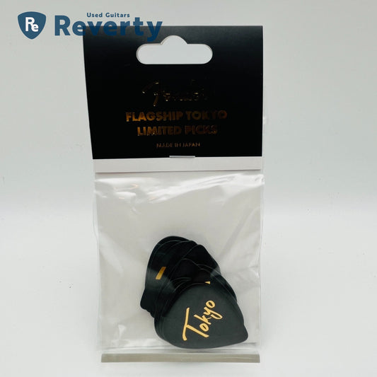 Fender Flagship Tokyo Limited Guitar Picks Black x Gold 12 pcs set Made in Japan