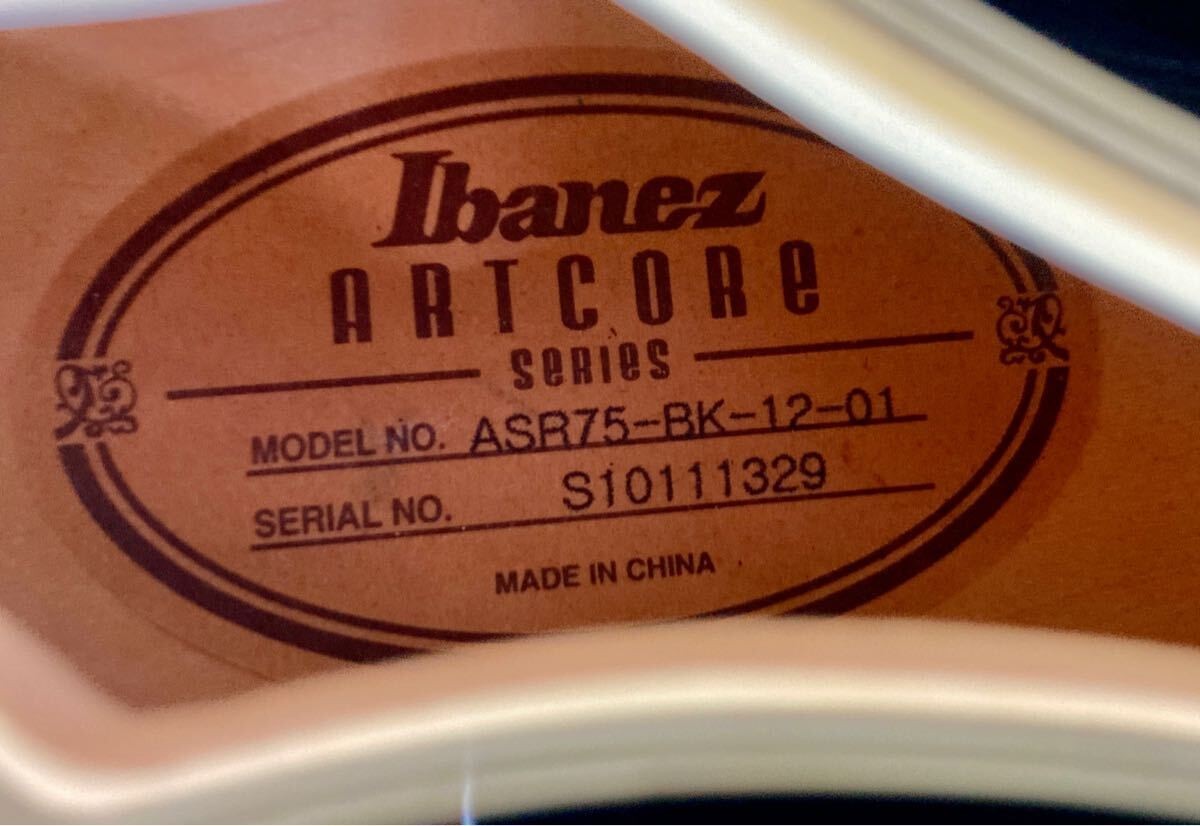 Ibanez ASR75 BK Artcore Series Semi Hollow Electric Guitar Used