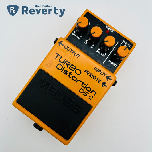 Boss Guitar Effect Pedal DS-2 Turbo Distortion Silver Label Made in Taiwan Used