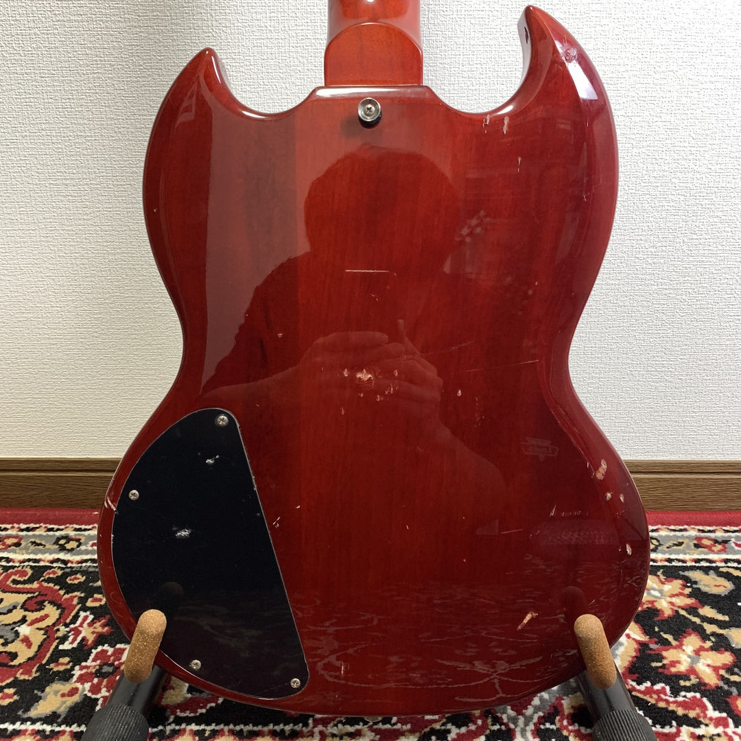 Blitz by Aria Pro II BSG-STD SG Electric Guitar Cherry Set Neck w/Soft Case