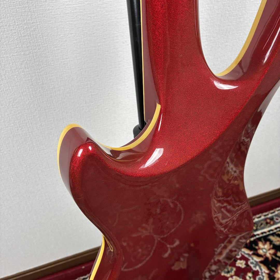 1980s Guyatone LG-1200 Sharp Five Red Sparkle MIJ Bizarre Lace Sensor Mod