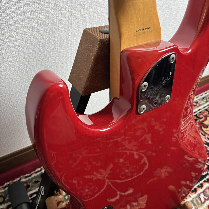 1987-88 Fender Japan Pro Feel Jazz Bass JBR-80R Trans Red MIJ Fujigen G-Serial