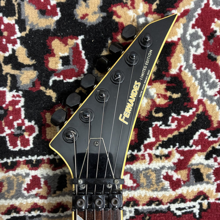 1986 Fernandes JS-110 Limited Edition Rhoads V Pearl White Floyd Rose MIJ Japan