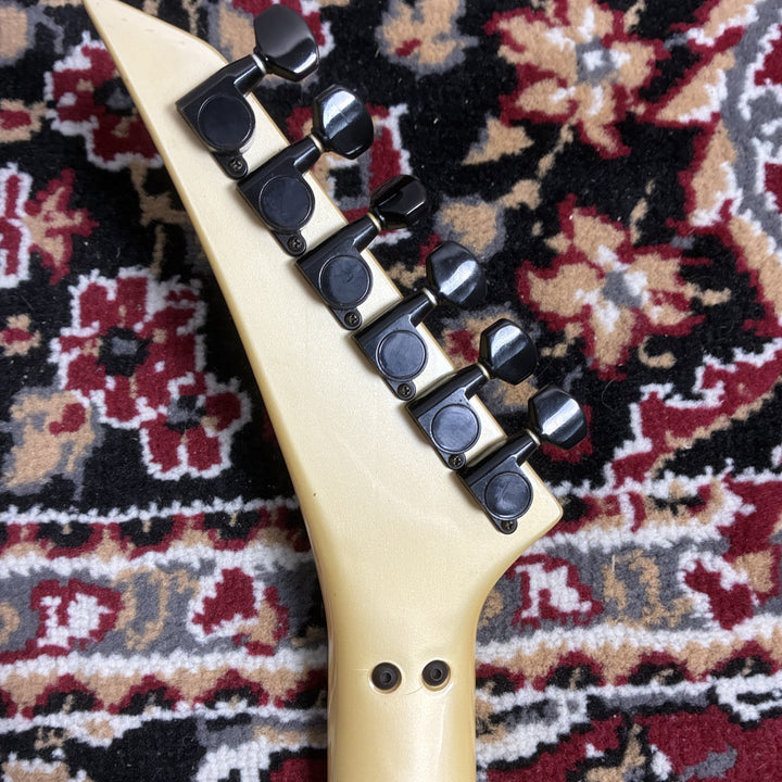 1986 Fernandes JS-110 Limited Edition Rhoads V Pearl White Floyd Rose MIJ Japan