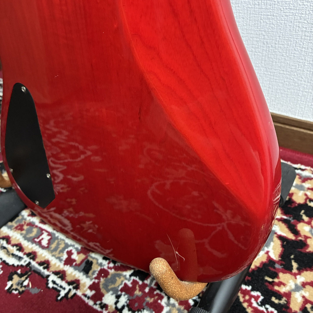 1987-88 Fender Japan Pro Feel Jazz Bass JBR-80R Trans Red MIJ Fujigen G-Serial