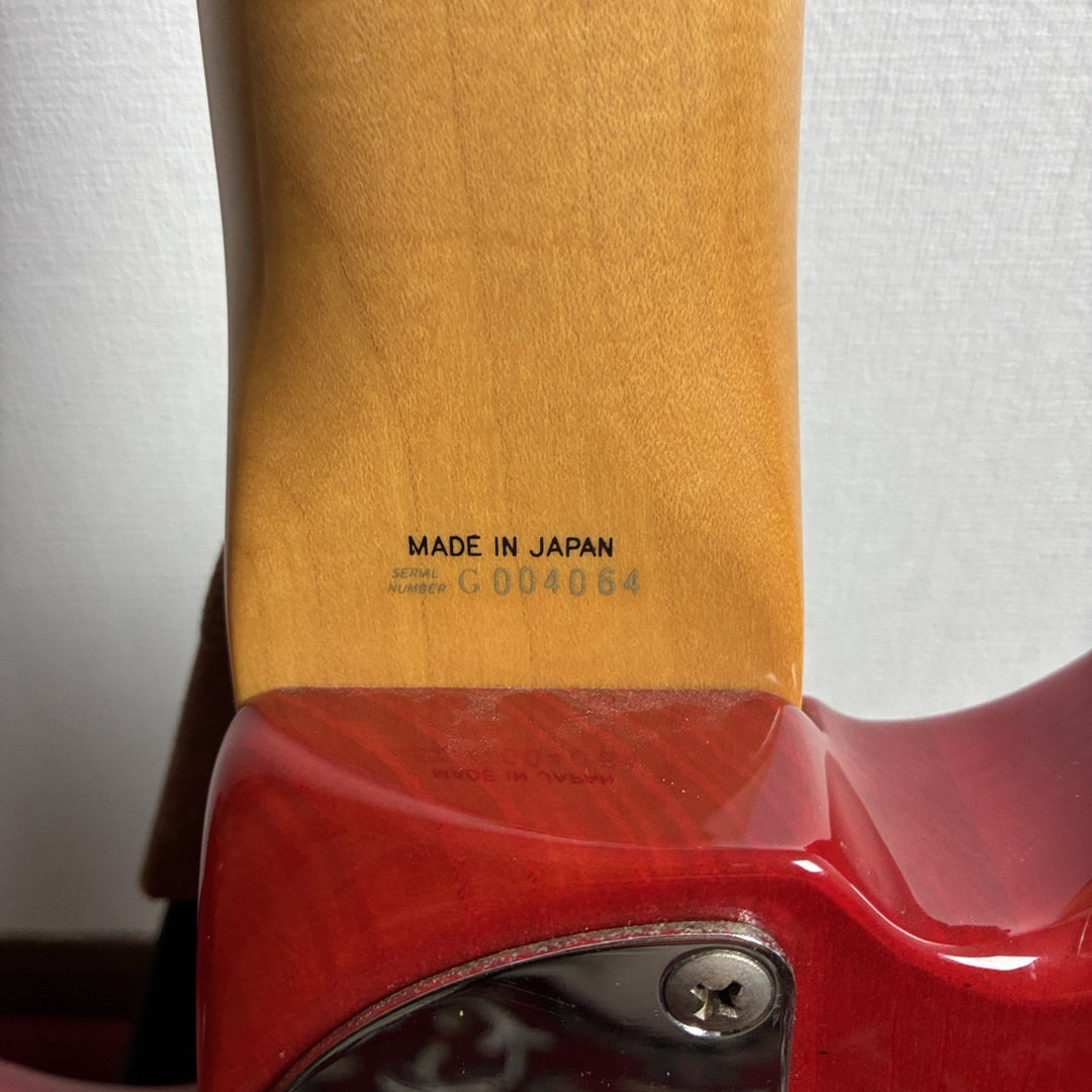 1987-88 Fender Japan Pro Feel Jazz Bass JBR-80R Trans Red MIJ Fujigen G-Serial
