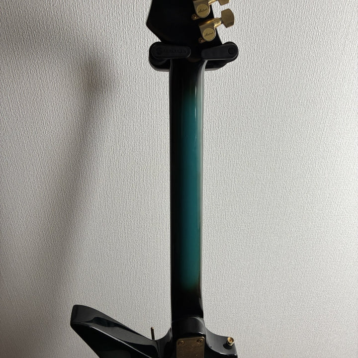 1982-83 Aria Pro II ZZ Deluxe Explorer Blue Burst MIJ Matsumoku Gold HW w/OHSC