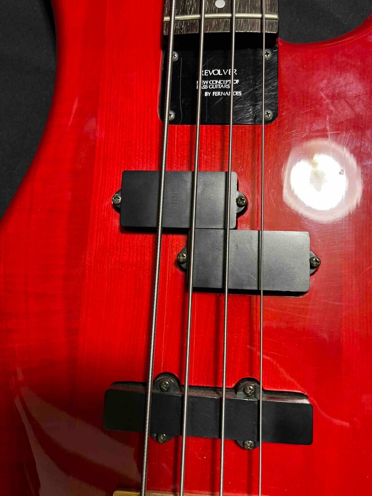 Fernandes FRB-55 Made in Japan 32" Medium Scale - Red Revolver Electric Bass