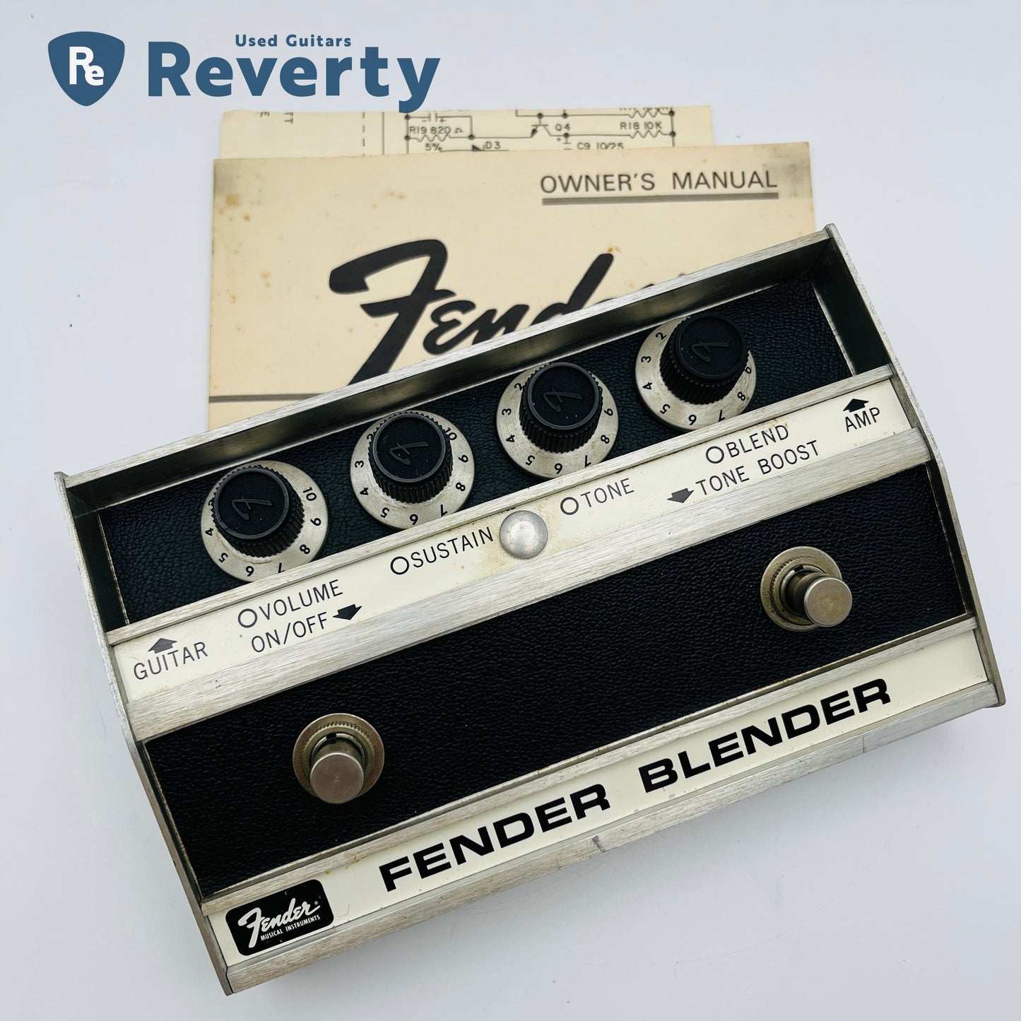 Fender Blender Fuzz 1975 Vintage Guitar Effect Pedal Original w/Manual