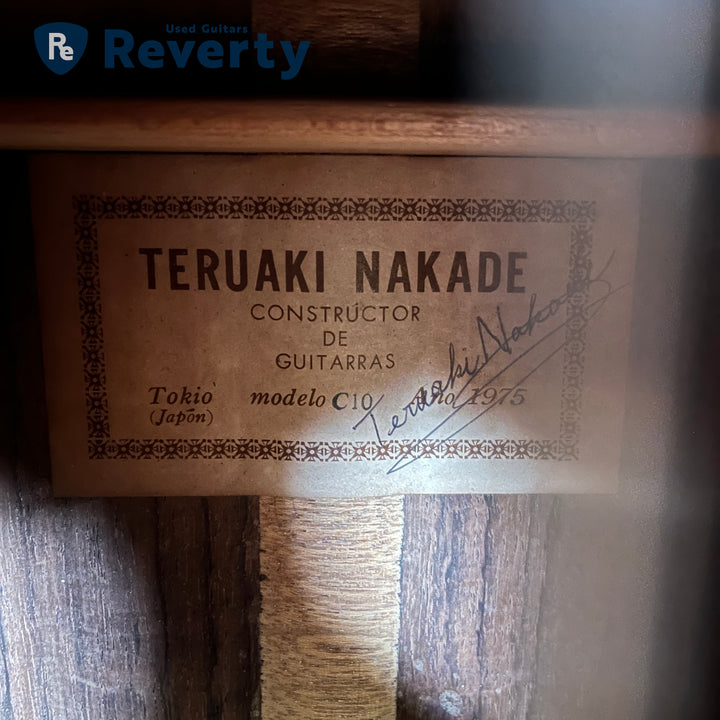 Teruaki Nakade C10 Handmade Clasiscal Guitar Made in Japan 1975 Vintage w/Hard case
