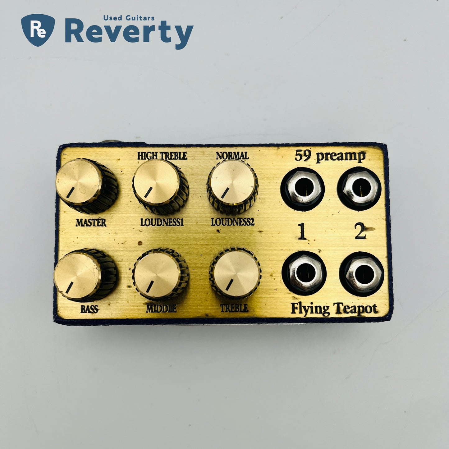 flying teapot 59 Preamp Deep Blue Limited Edition Guitar Effect Pedal Used