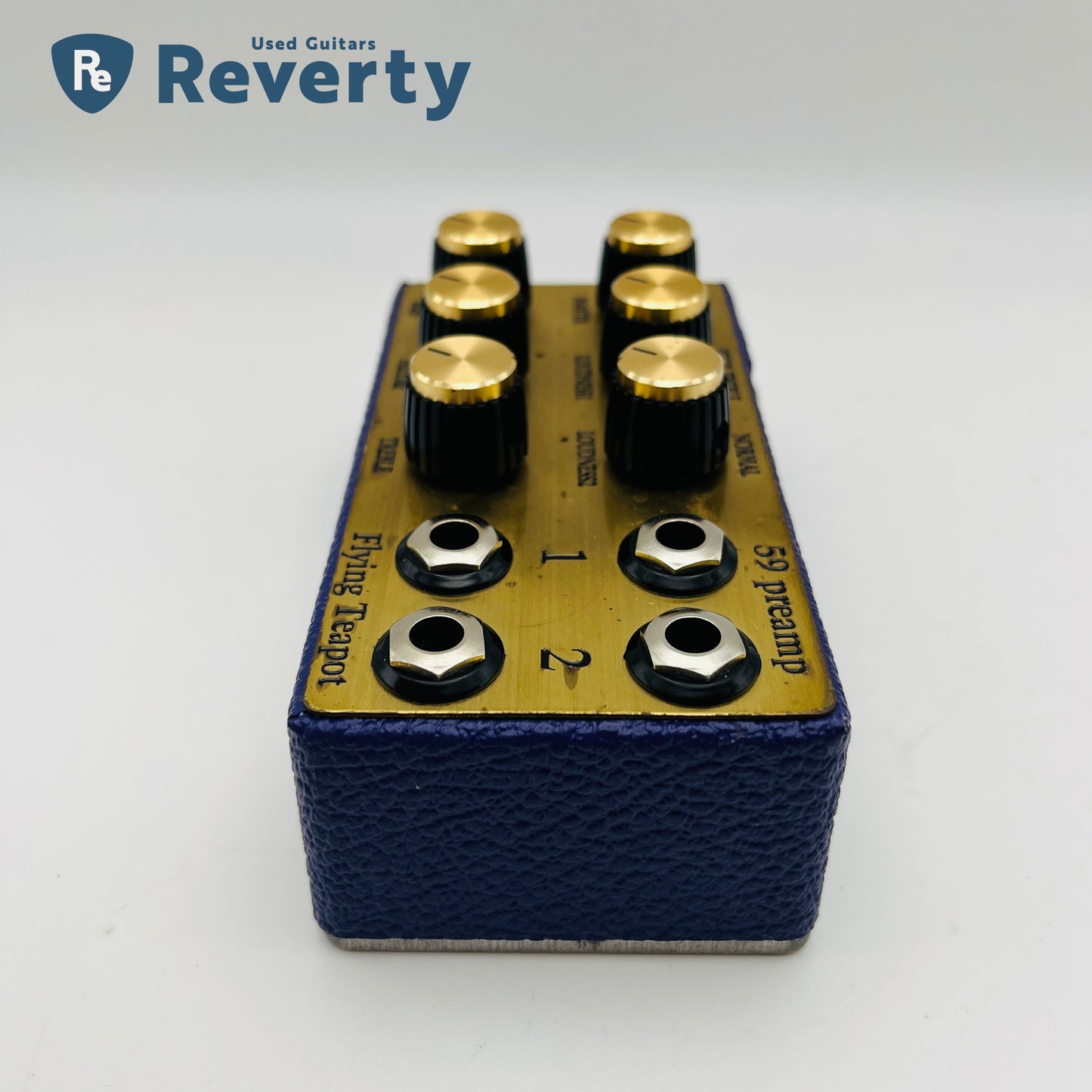 flying teapot 59 Preamp Deep Blue Limited Edition Guitar Effect Pedal Used
