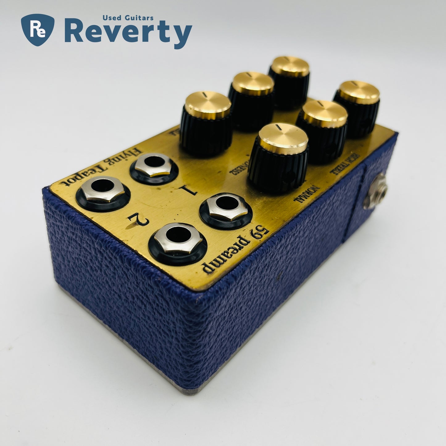 flying teapot 59 Preamp Deep Blue Limited Edition Guitar Effect Pedal Used
