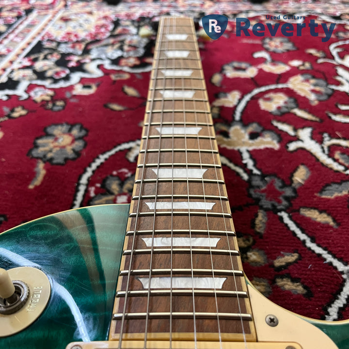 2009 Edwards E-LP-92SD/QM Les Paul Type Black Turquoise Green Duncan Japan MIJ