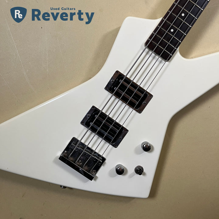 Fernandes BXB-55 White Explorer Bass Made in Japan 1980s Used