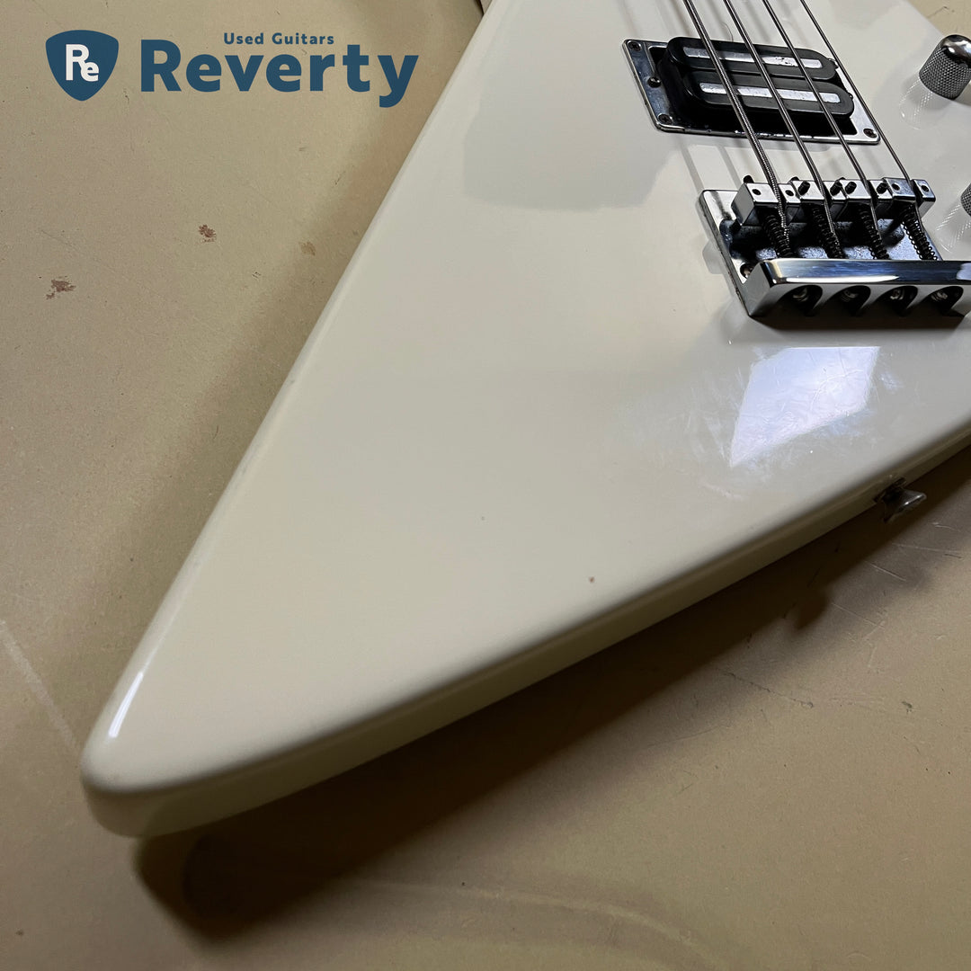 Fernandes BXB-55 White Explorer Bass Made in Japan 1980s Used