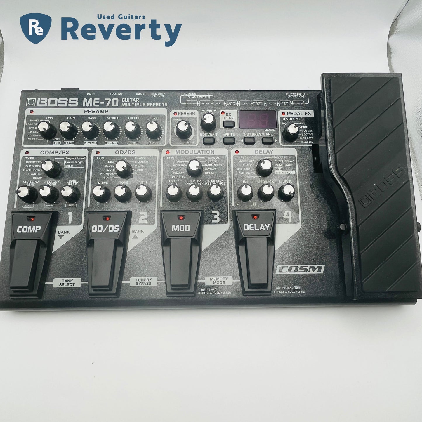 Boss ME-70 Multi-Effects Guitar Effect Pedal w/Power Supply Used
