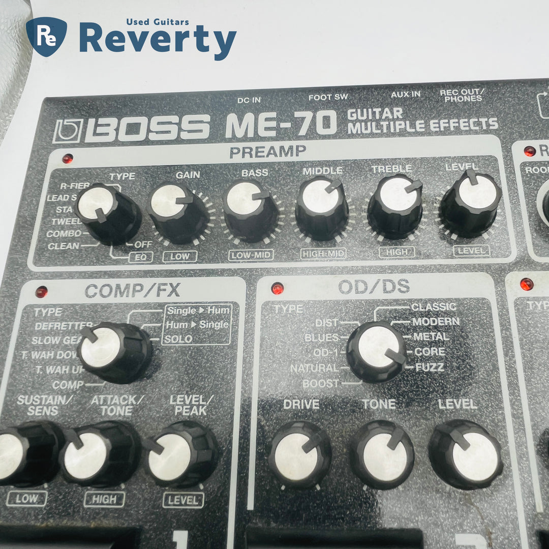 Boss ME-70 Multi-Effects Guitar Effect Pedal w/Power Supply Used