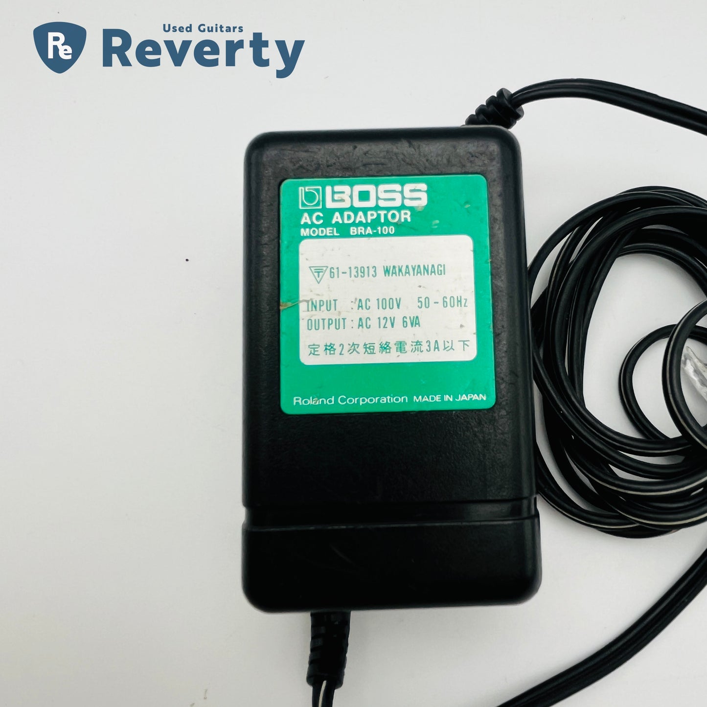Boss BRA-100 AC12V 500mA adapter Power Supply AC100V input Made in Japan Used