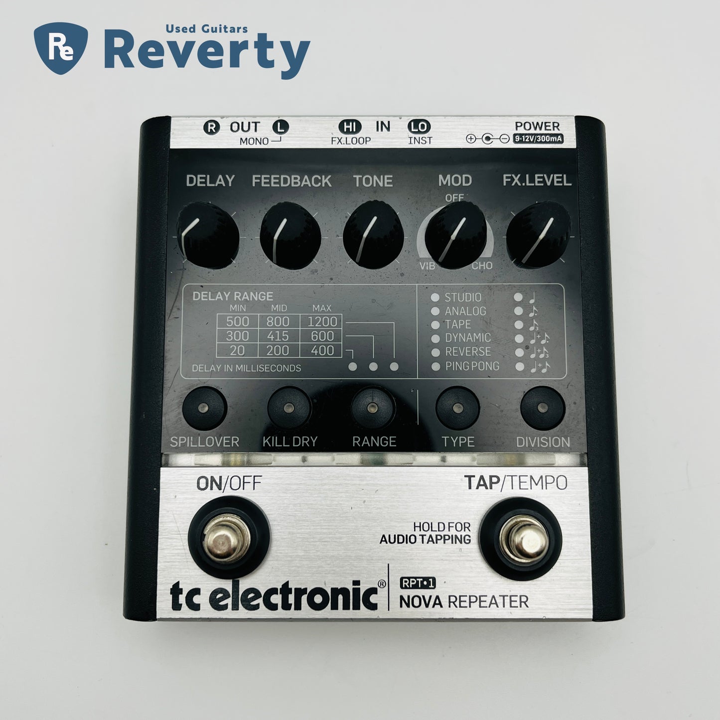 tc electronic RPT-1 Nova Repeater Delay Guitar Effects Pedal Used