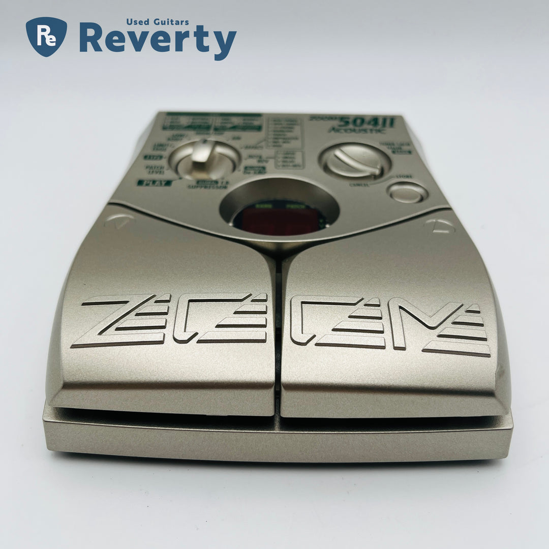 Zoom 504Ⅱ Acoustic Guitar Effect Pedal Silver from Japan Used