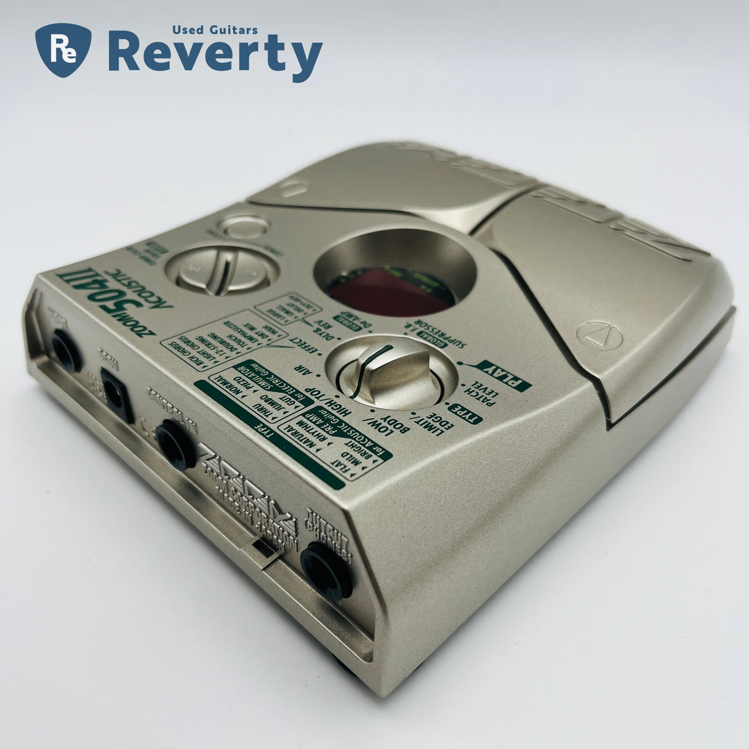 Zoom 504Ⅱ Acoustic Guitar Effect Pedal Silver from Japan Used