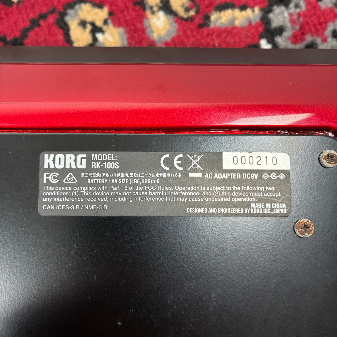 Korg RK-100S Keytar 37-Key Shoulder Synthesizer MIDI Controller Red MMT Engine