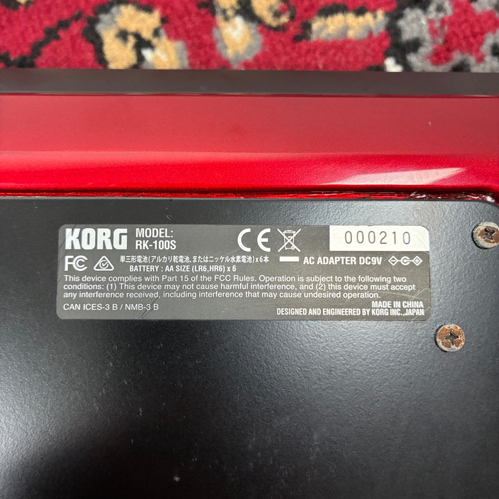 Korg RK-100S Keytar 37-Key Shoulder Synthesizer MIDI Controller Red MMT Engine