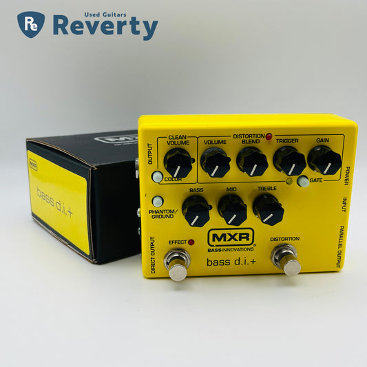 MXR M80 bass d.i + Yellow Ikebe Limited Edition Bass Effect Pedal Used