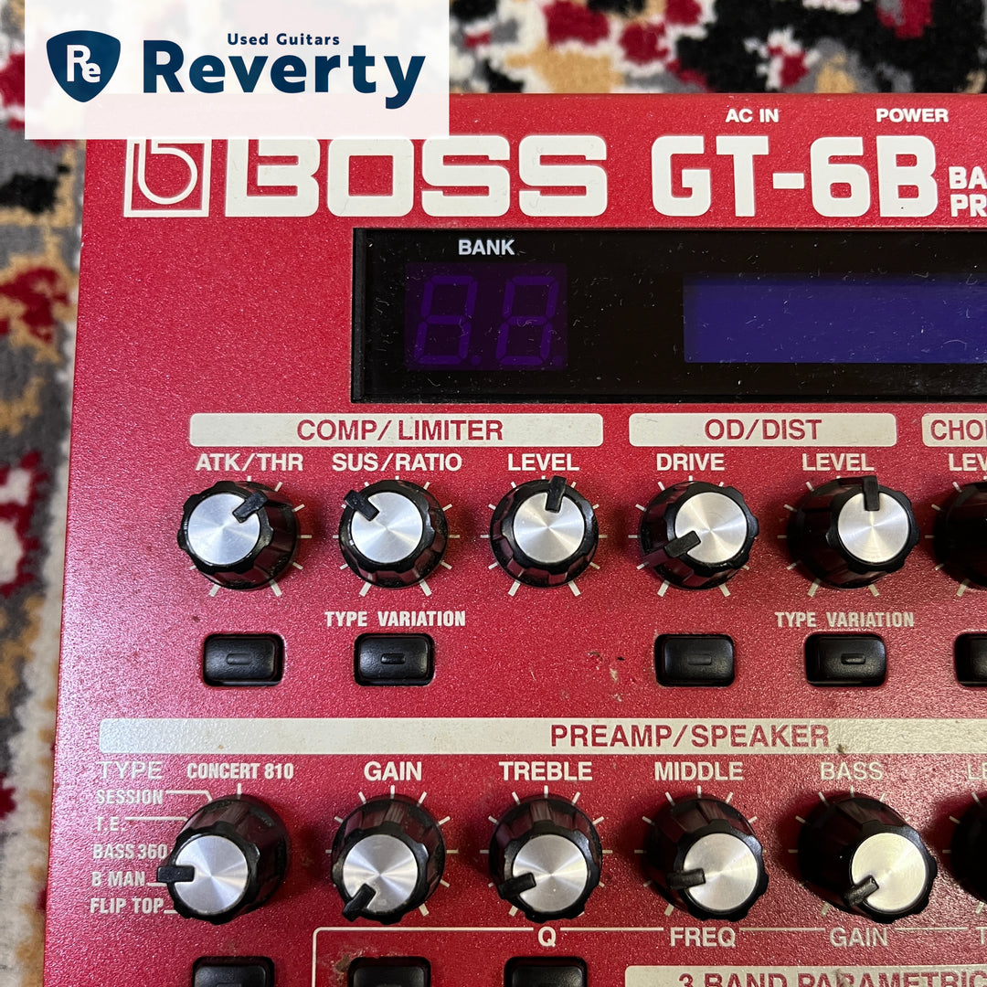 Boss GT-6B Bass Multi-Effects Processor Pedal with Power cable Used