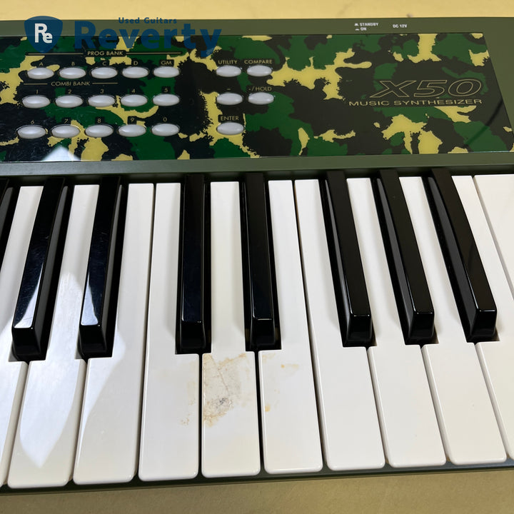 KORG X50-CF Limited Camouflage Edition 61-Key Keyboard Synthesizer w/Power supply Used