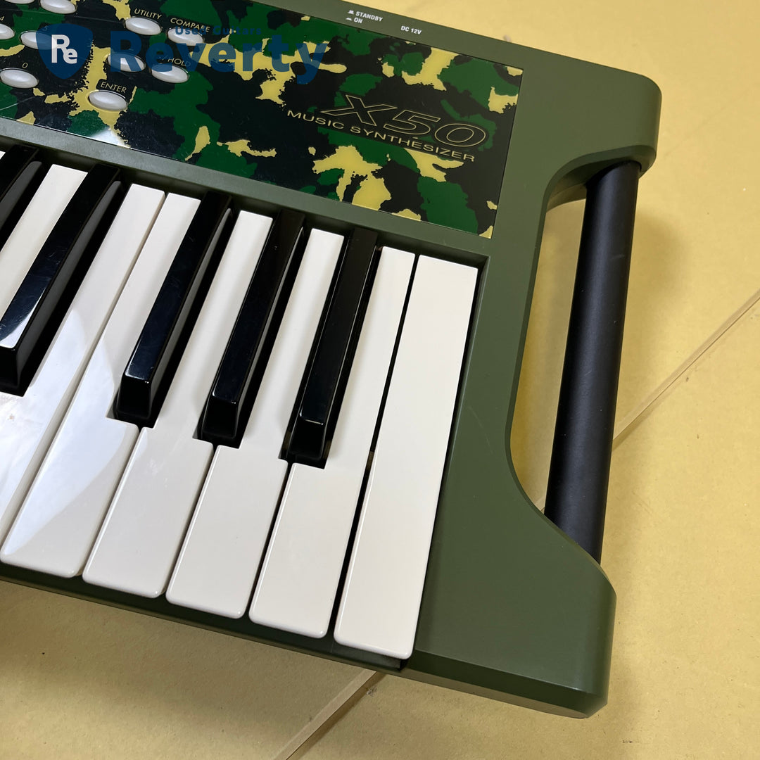 KORG X50-CF Limited Camouflage Edition 61-Key Keyboard Synthesizer w/Power supply Used