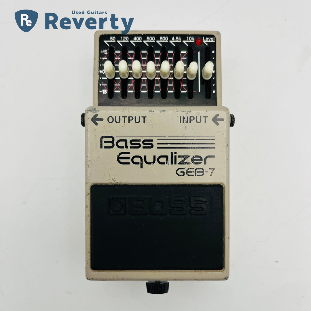 Boss GEB-7 Bass Equalizer Effect Pedal Made in Taiwan Silver Label