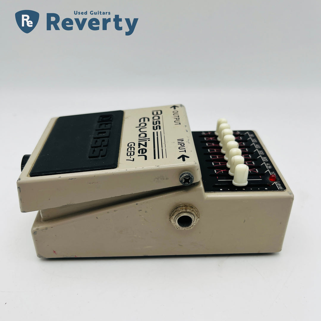 Boss GEB-7 Bass Equalizer Effect Pedal Made in Taiwan Silver Label