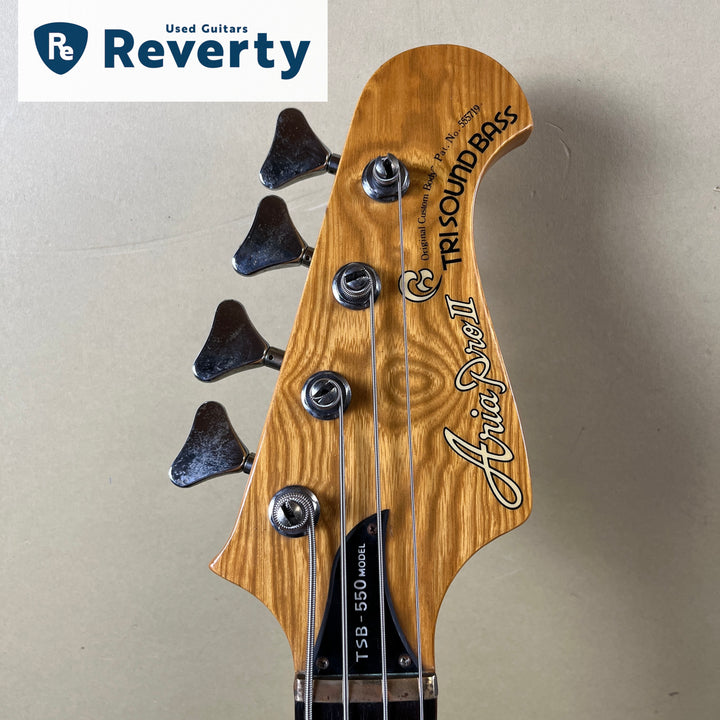 1980 Aria Pro II TSB-550 Tri Sound Bass Neck-Thru Ash Natural MIJ Matsumoku