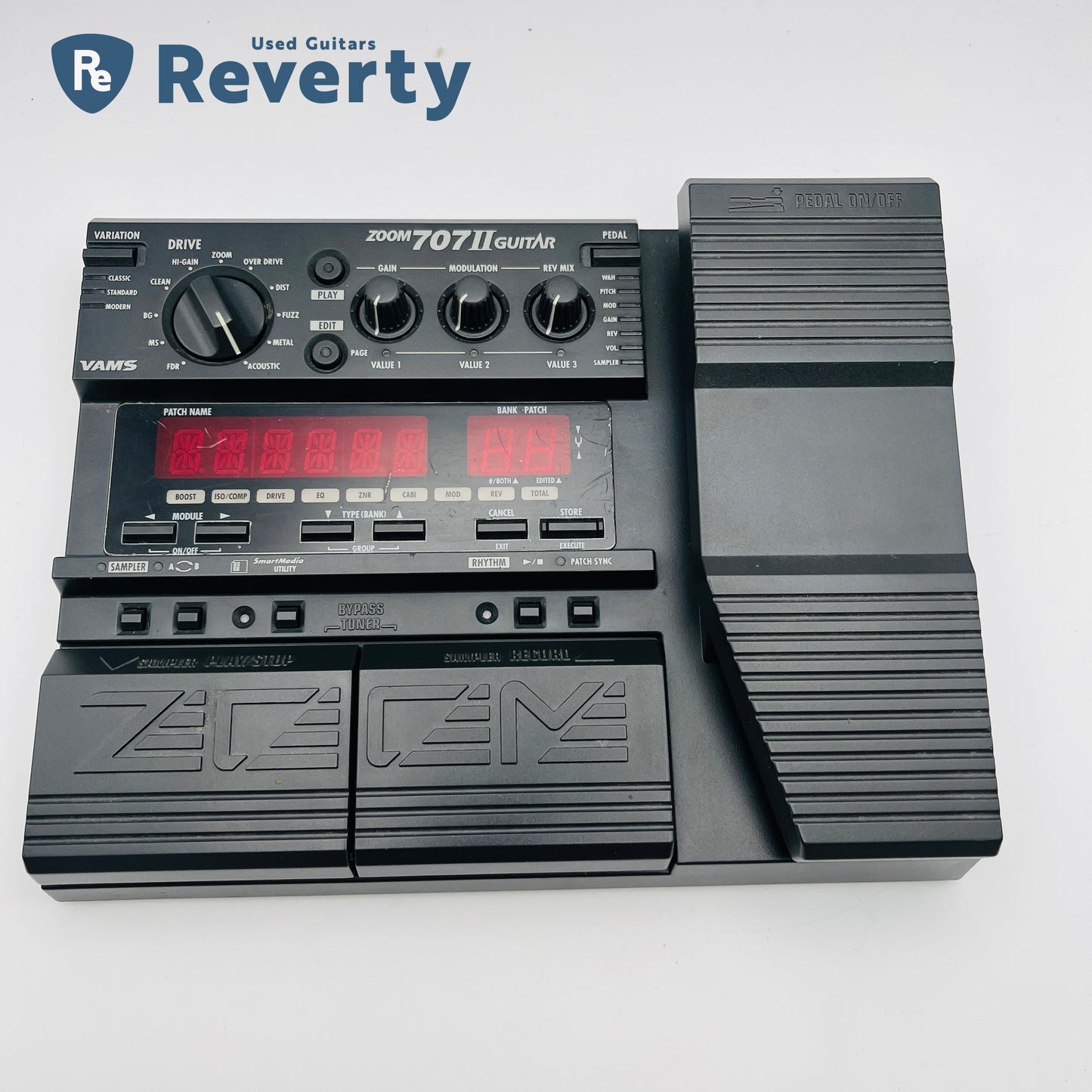 Zoom 707 II Multi-Effects Processor Guitar Effect Pedal Used w/Box