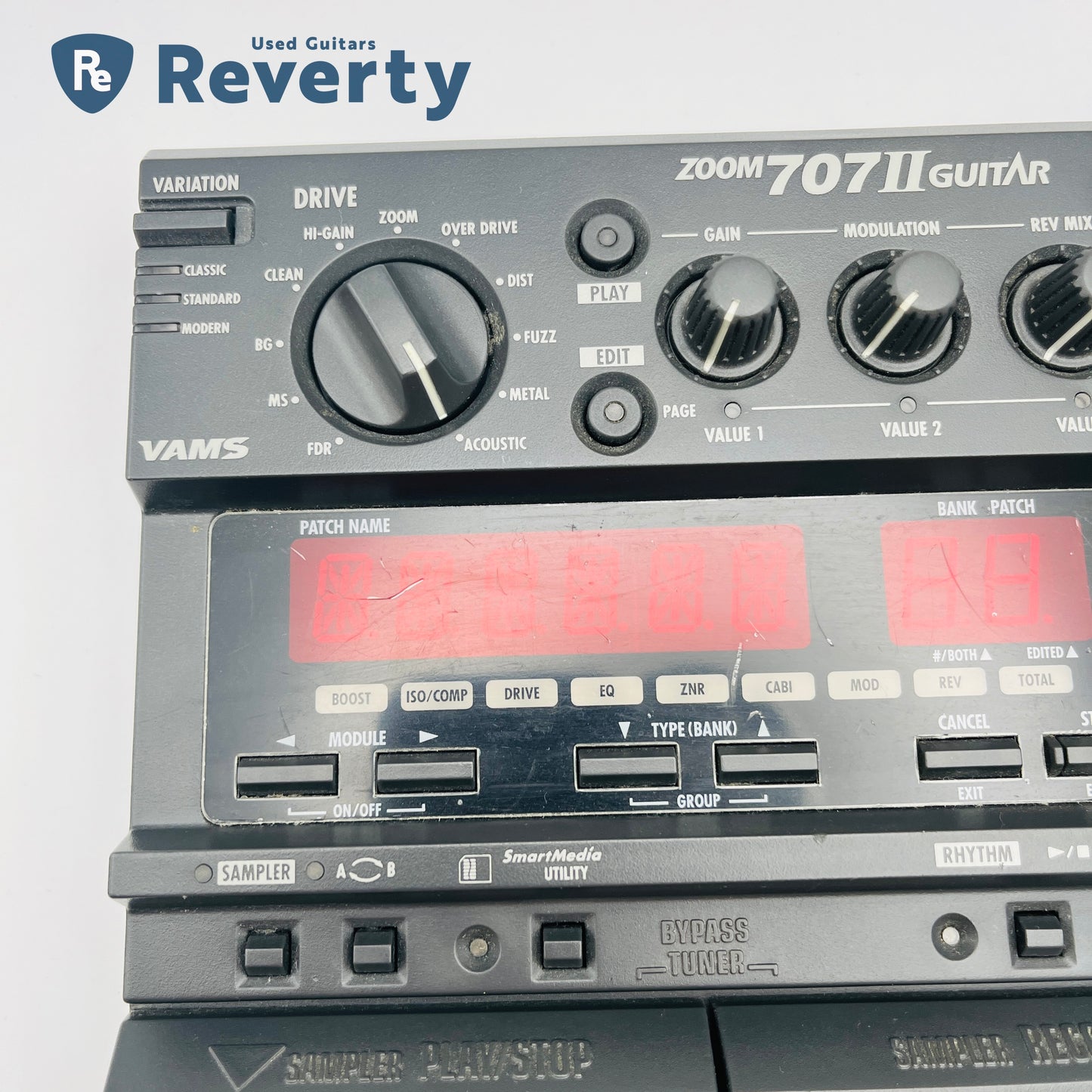 Zoom 707 II Multi-Effects Processor Guitar Effect Pedal Used w/Box