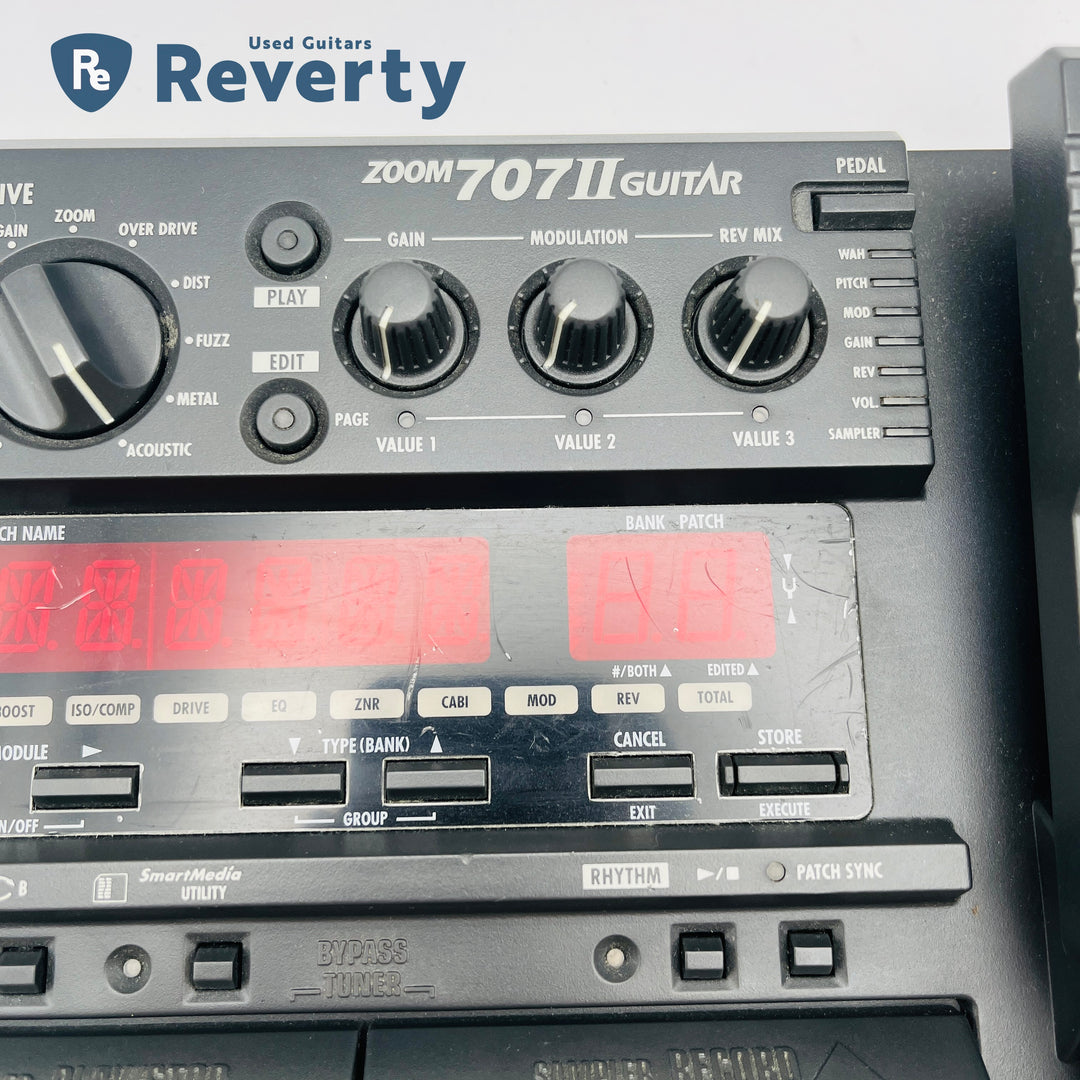 Zoom 707 II Multi-Effects Processor Guitar Effect Pedal Used w/Box